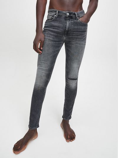 Calvin Klein Ruhák HU616527 | Calvin Klein Super Férfi Farmernadrág Világoskék Fekete